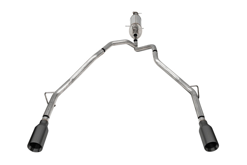 Corsa 25-26 Ram 2.5in Stainless Steel Sport Cat-back, Dual Rear Exit 5.0in Gunmetal Tip