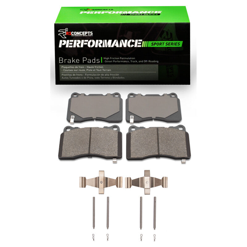 R1 13-17 Subaru WRX STI Front R1 Performance Sport Pads & Hardware Kit