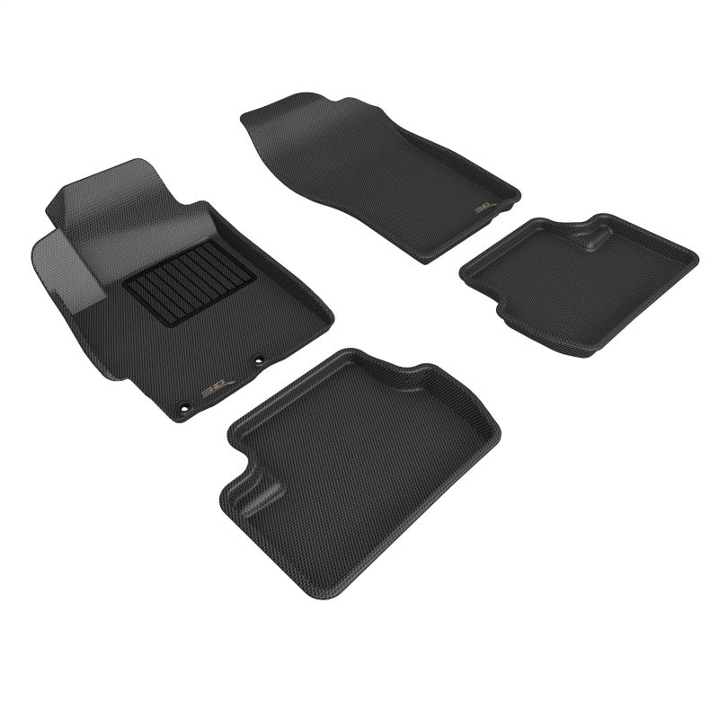 3D MAXpider 08-15 Mitsubishi Lancer Evolution X Kagu 1st 2nd Row - Floor Mat Set (Black)