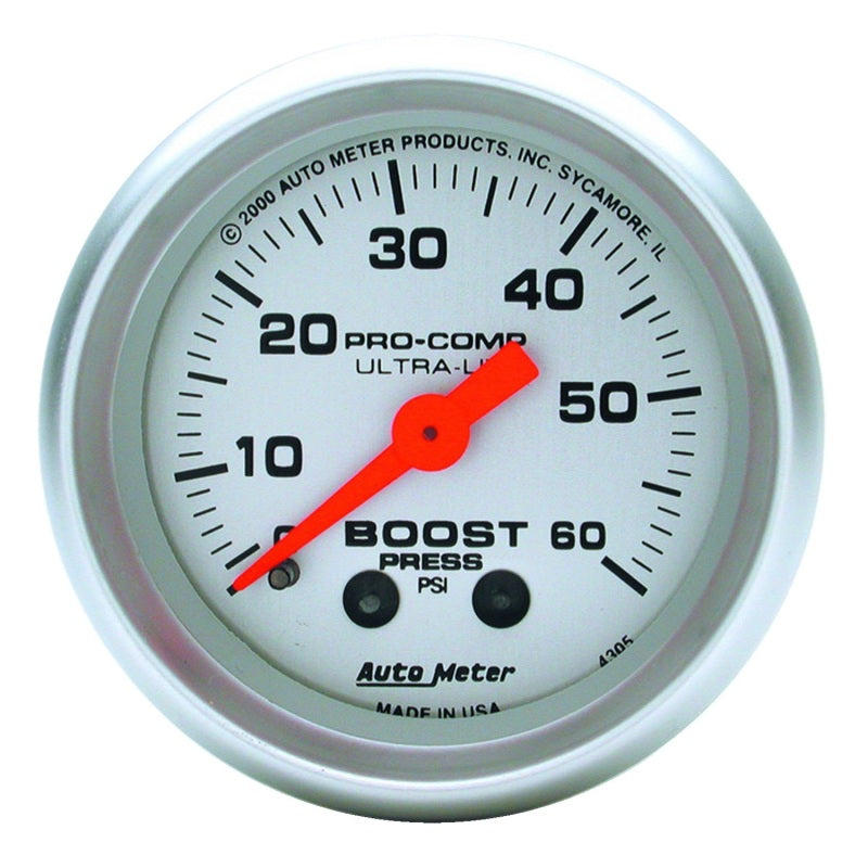 2-1/16in U/L Boost Gauge 0-60psi