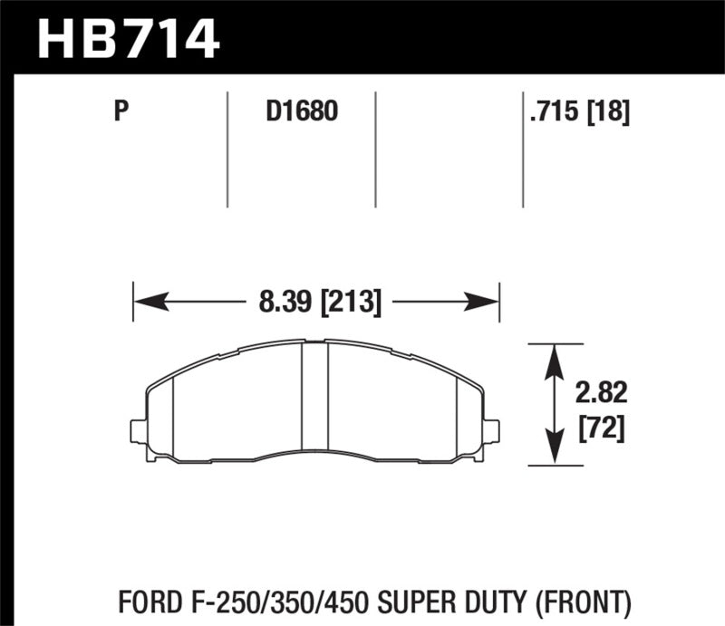 Brake Pads Frt Super Duty Ford F-250/350/450