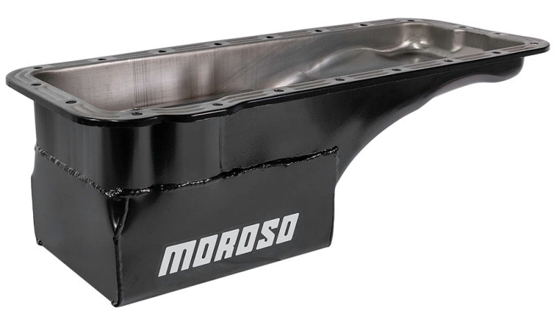 Moroso Ford 352-428 FE (w/Front Sump) Deep Wet Sump 7qt 7.5in Steel Oil Pan