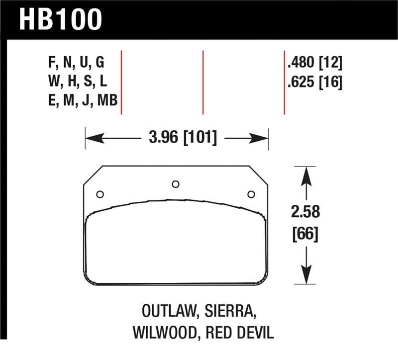 Hawk Wilwood Dynalite Caliper DTC-30 Brake Pads