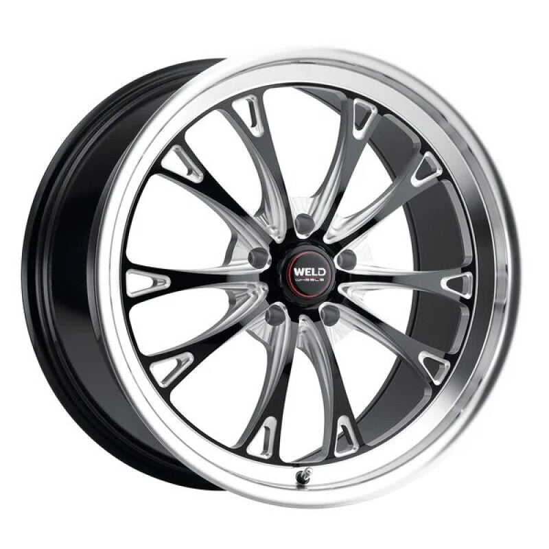 Weld Belmont Beadlock 17x10 / 5x120 BP / ET42 / BS 7.15 / 78.1 CB Gloss Black MIL
