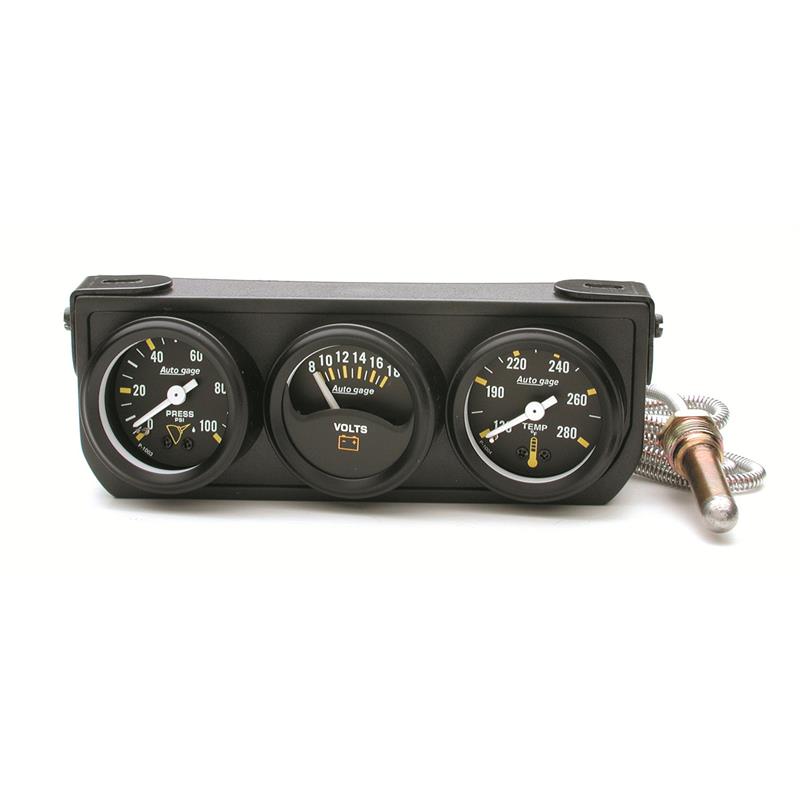 1-1/2in Blk Mech Gauge Panel