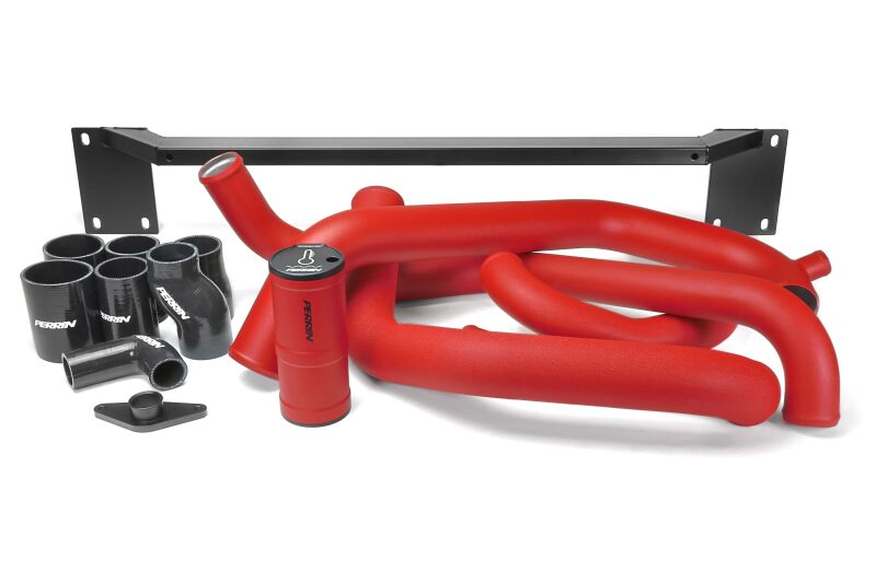 PERRIN 08-14 Subaru STI Front Mount Intercooler Boost Tube Kit - Red