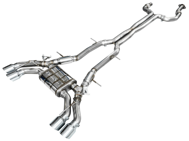 AWE Tuning 2021+ Cadillac CT4-V Blackwing SwitchPath Exhaust - Chrome Silver Tips