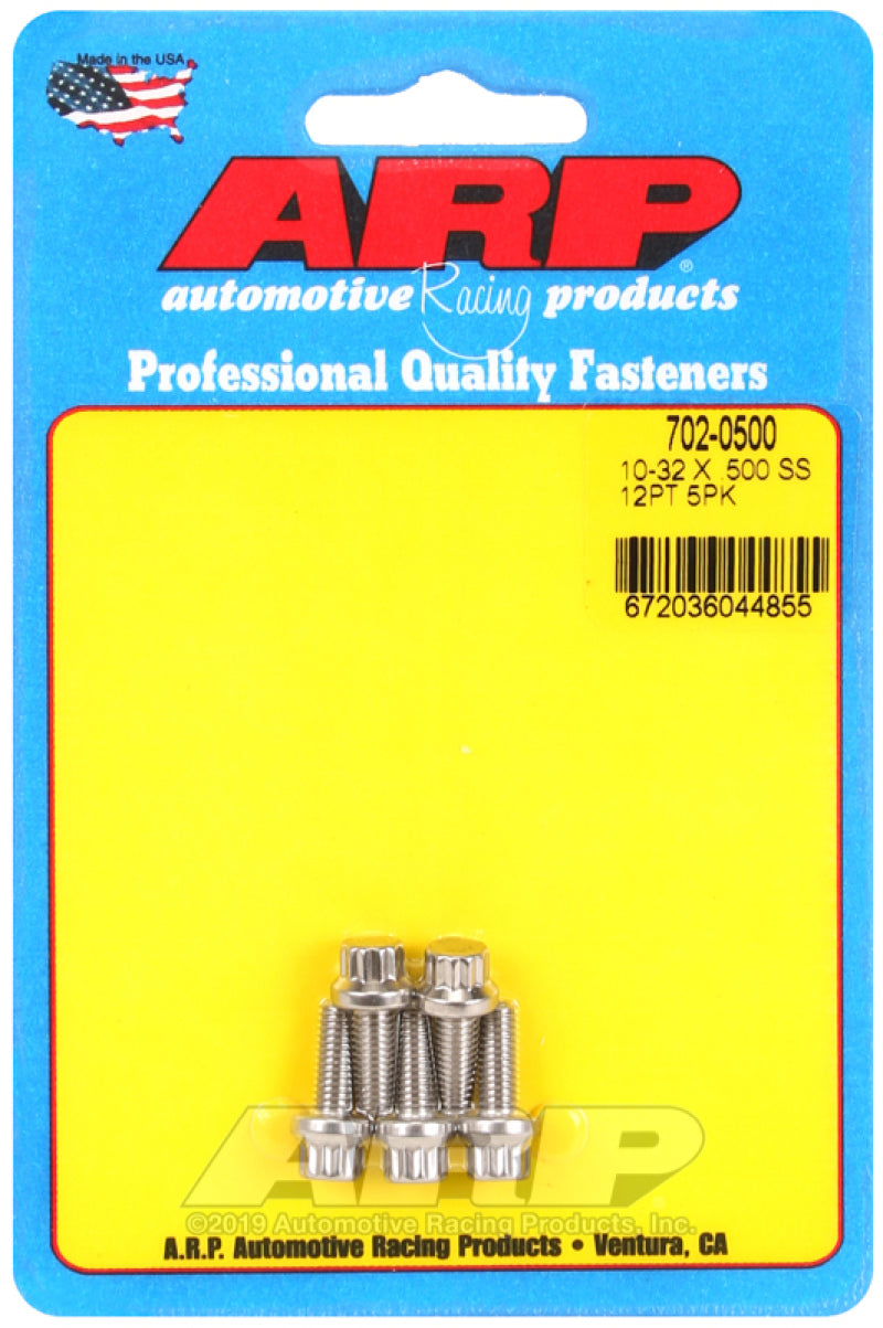 S/S Bolt Kit -12pt (5pk) 10-32 x .500