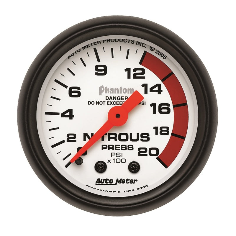 2-1/16in Phantom Nitrous Pressure Gauge