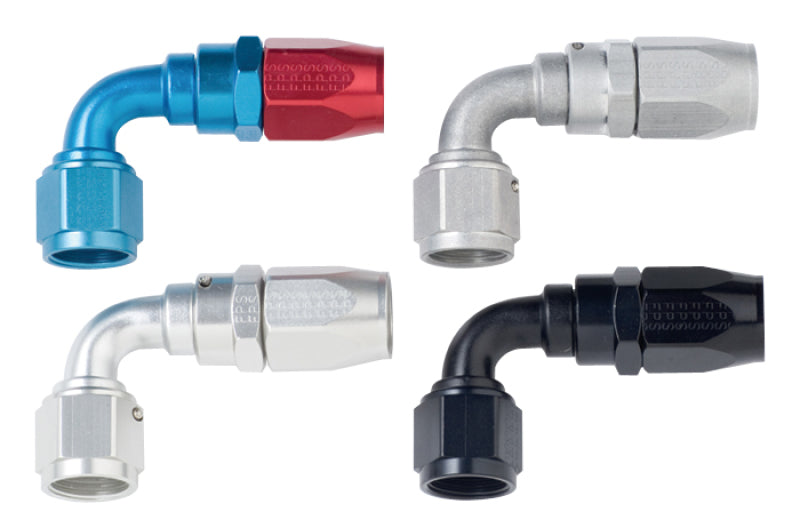 #4 x 90 Power Flow Hose End Black