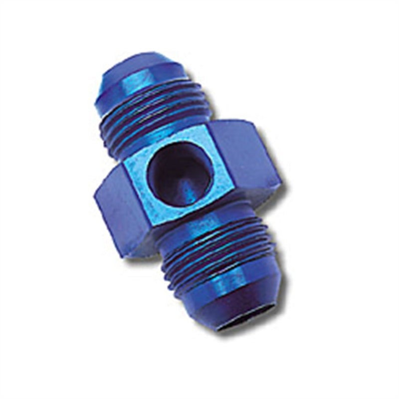 6AN Flare Union M to M 1/8 Gauge Port Blue