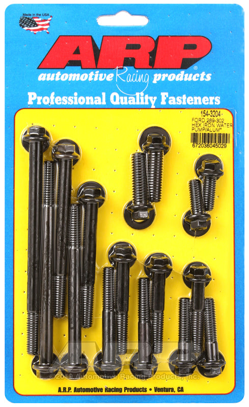 Water Pump/Timing Cover Bolt Kit 6pt SBF289-302