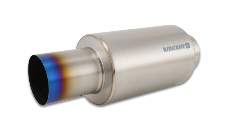 Muffler with Straight Cu t Burnt Tip  4in Inlet
