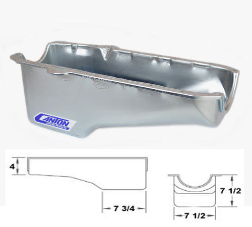 Canton 11-200 Oil Pan Small Block Chevy Stock Appearing Circle Track Pan