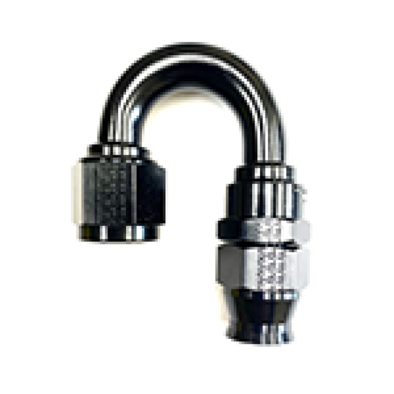 Hose Fitting #10 180 Deg PTFE Black