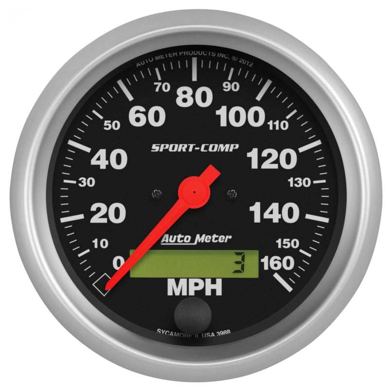 3-3/8in S/C Electric Speedo - 160MPH