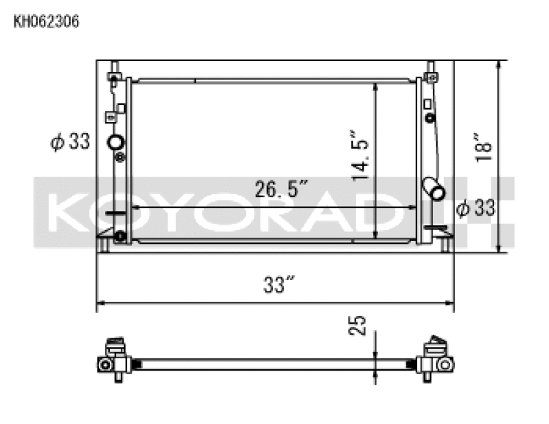 Koyo 10-14 Mazda Mazda3/Mazdaspeed3 2.3L/2.5L I4 Radiator