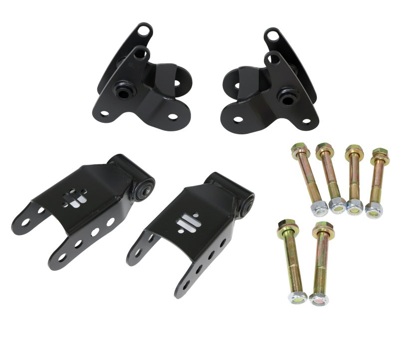 Ridetech 2015+ Ford F150 Leaf Spring Bracket Kit - Rear