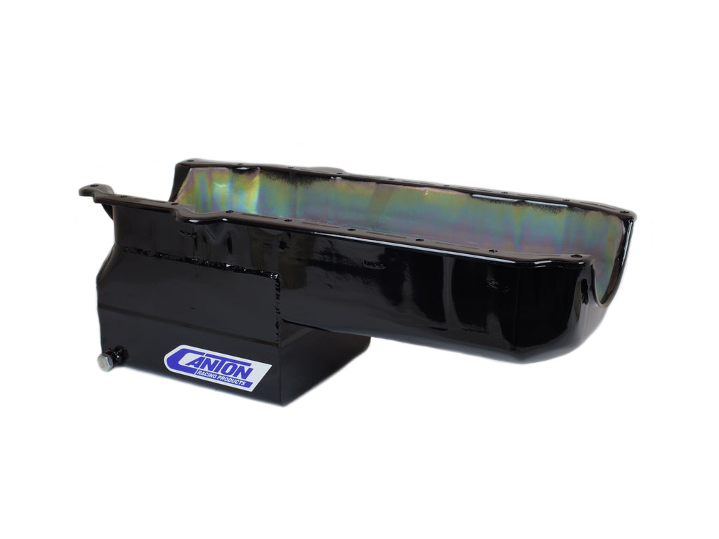 Canton 13-080TBLK Oil Pan Small Block Chevy 1986 And Newer Drag Race Pan