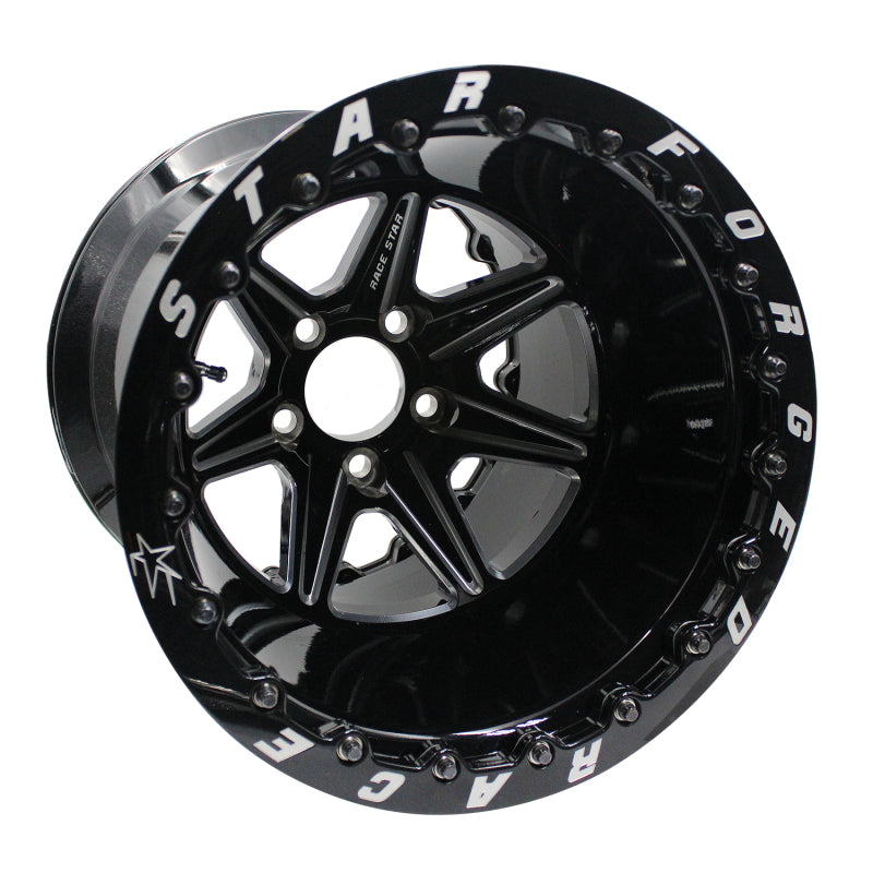 Race Star 72 ValStar 15x10 / 5x4.75BC / 4.5BS / 3.072in CB / Black w/Machined Accents Wheel