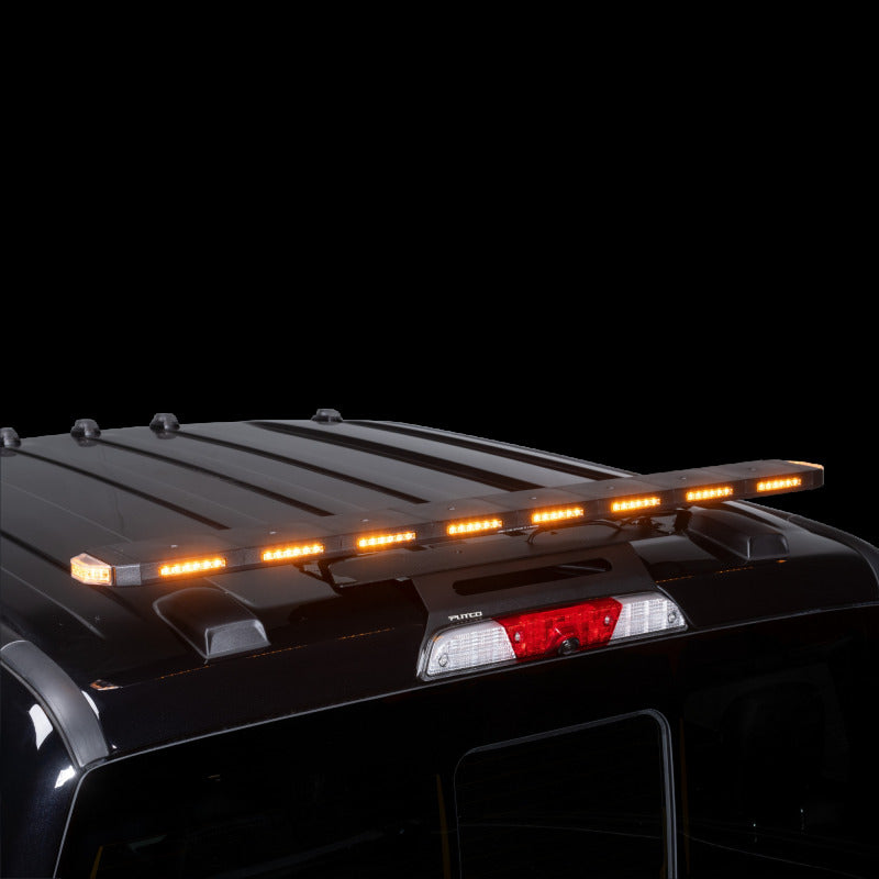 Putco 48In Universal 48In Tri Color Hornet Light (Amber/Blue/White) - LED Stealth Rooftop Strobe Bar