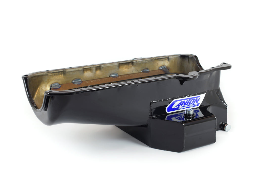 Canton 15-250BLK Oil Pan For Pre-1980 Small Block Chevy G Body Road Race Pan