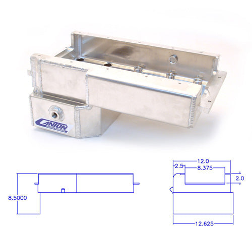 Canton 15-284A Oil Pan Dart LS Next Rear Sump Road Race Pan