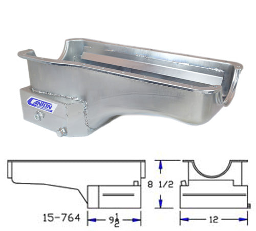 Canton 15-764 Oil Pan Big Block Ford Front T Sump Road Race Pan