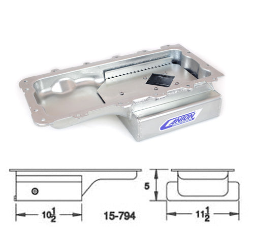 Canton 15-794 Oil Pan For Ford 4.6L 5.4L Kit Car Road Race Shallow T Sump Pan