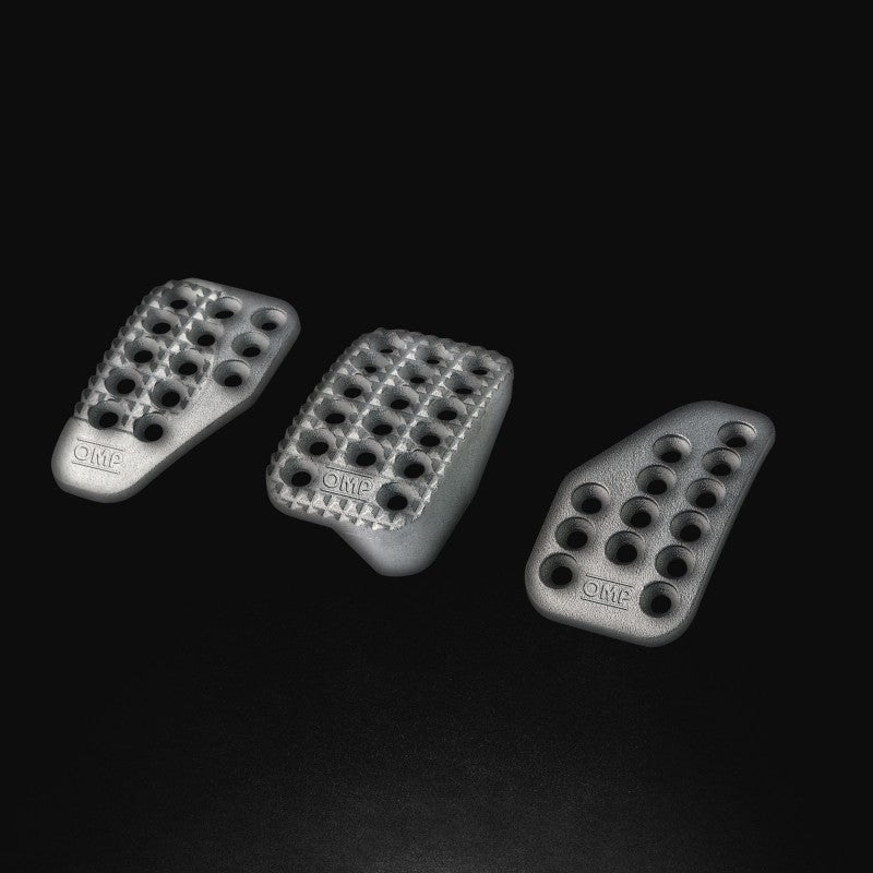 3 Pedal Set Sandblasted Aluminum