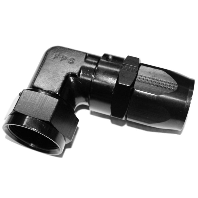 Hose Fitting #20 90 Degr Black - Low Pro-File