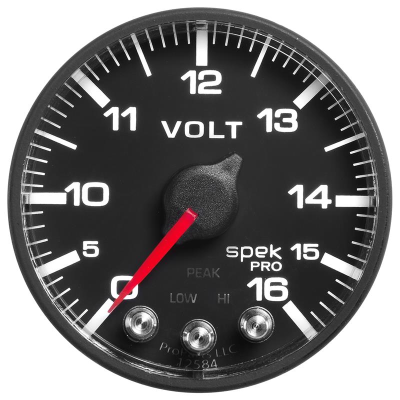 Spek-Pro 2-1/6 Gauge Voltmeter w/Peak Mem.