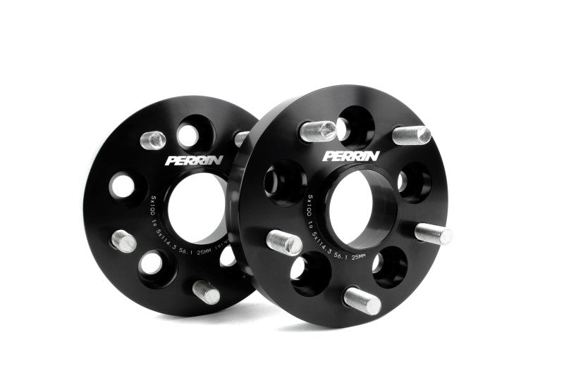 PERRIN Subaru/Toyota/Scion 25mm Wheel Adapter (Bolt-On Type) 5x100 to 5x114.3 w/56mm Hub - Pair