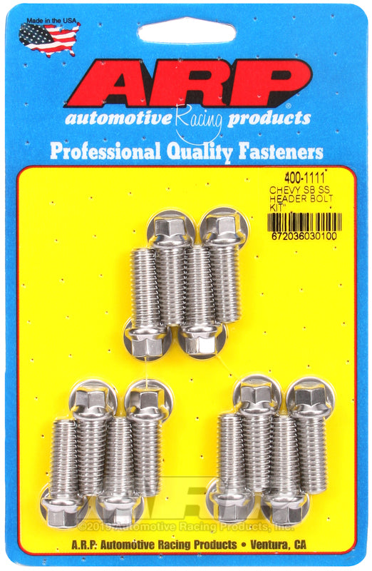 S/S Header Bolt Kit - 3/8 x 1.00 UHL (12)