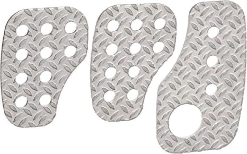3 Pedal Set Knurled Aluminium