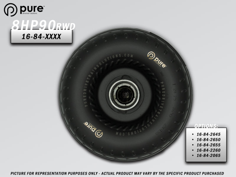 Pure Drivetrain 8HP90 High Performance Billet Race Torque Converter - 26/50 Stator - RWD