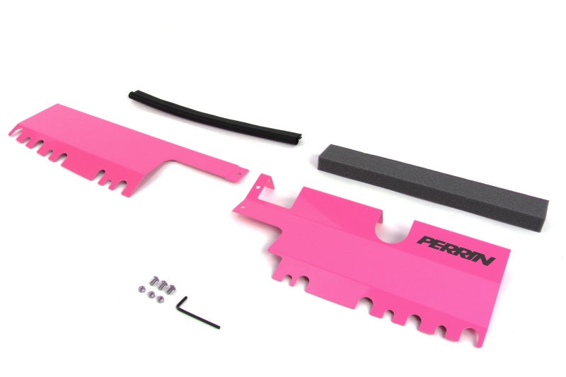 PERRIN 15-21 Subaru WRX/STI Radiator Shroud (With OEM Intake Scoop) - Hyper Pink