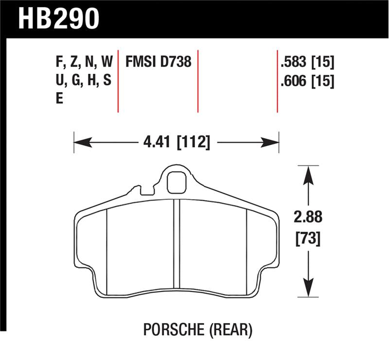Hawk 99-08 Porsche 911 (996) Carrera 4 / 97-04 Porsche Boxster DTC-30 Race Rear Brake Pads