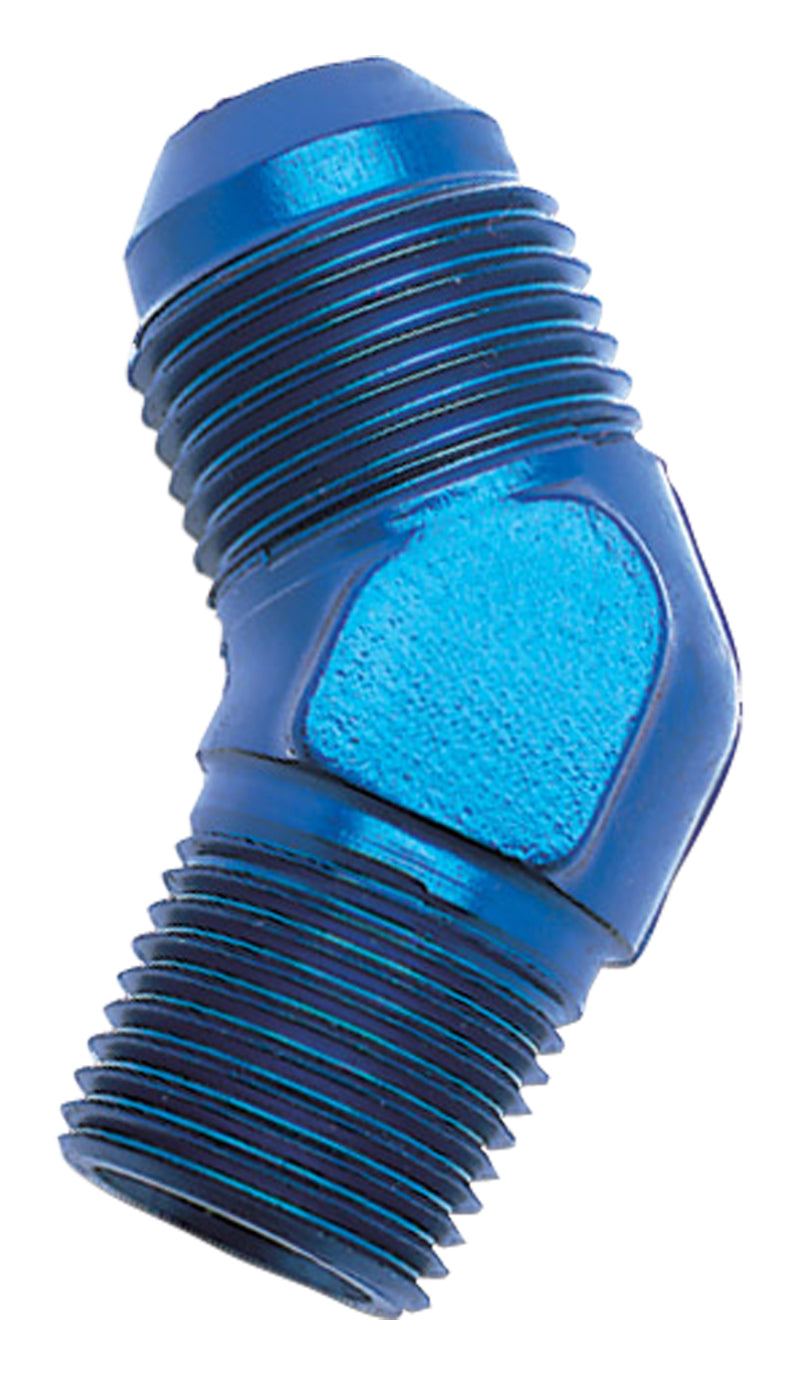 8AN 45Deg 3/8NPT Blue