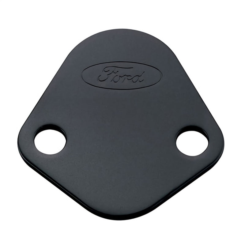 Fuel Pump Block-Off Plate Black w/Ford Logo