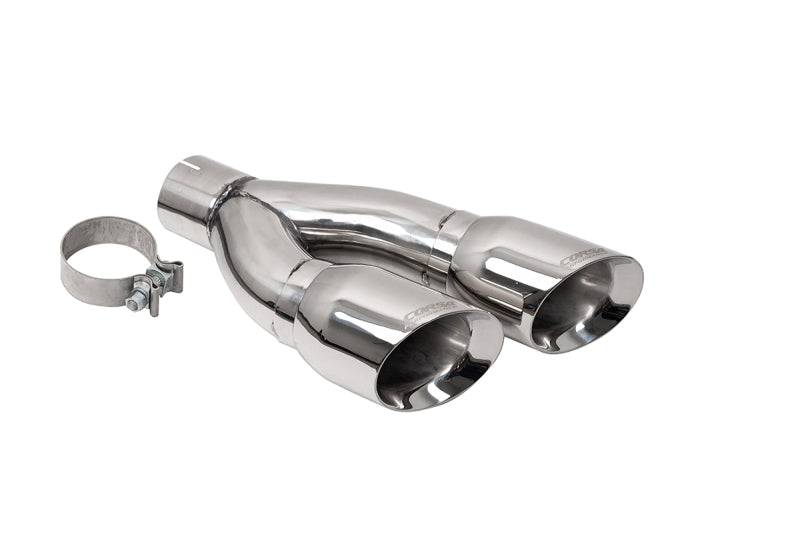 Corsa 2022-2024 Toyota Tundra 4WD 4in Single Side Dual Outlet Tip Kit - Polished