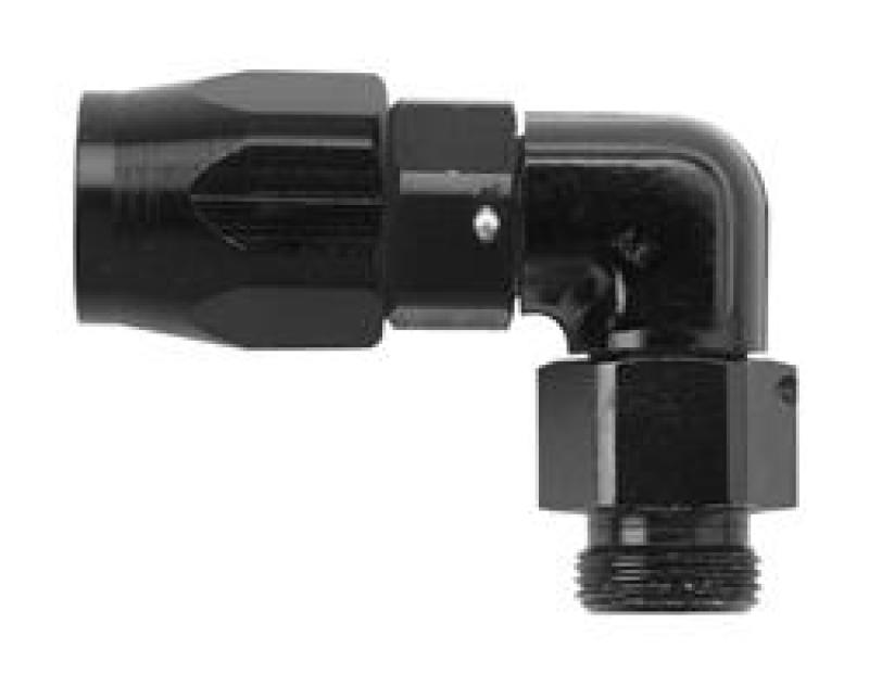 Hose Fitting #10 90 Deg to 1/2in MPT Black