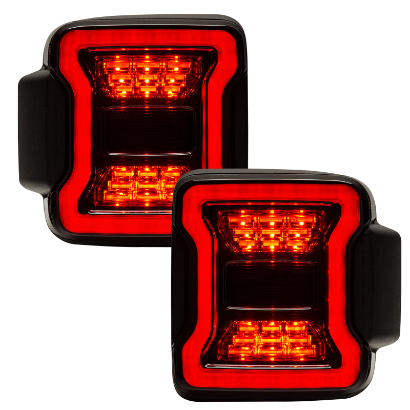 18-   Jeep Wrangler JL LED Tail Lights Black