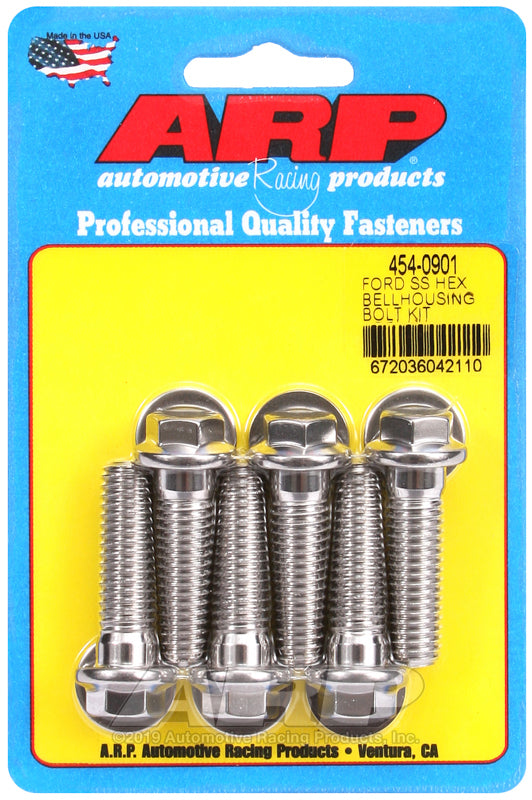 S/S Bellhousing Bolt Kit - 6pt. Ford
