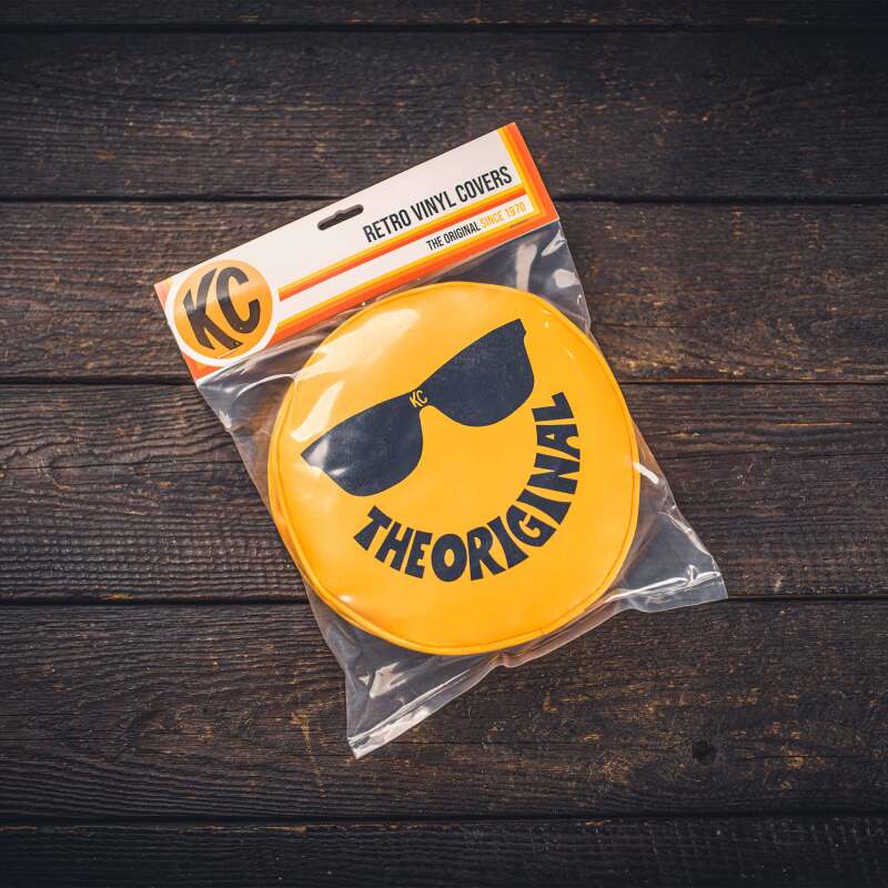 Vinyl Cover 8in Round Yellow w/Smiley Sunglass