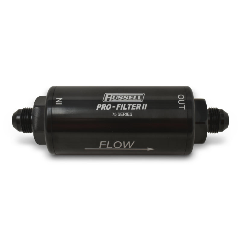 6AN 10 Micron Gas Filter Male In/Out Black