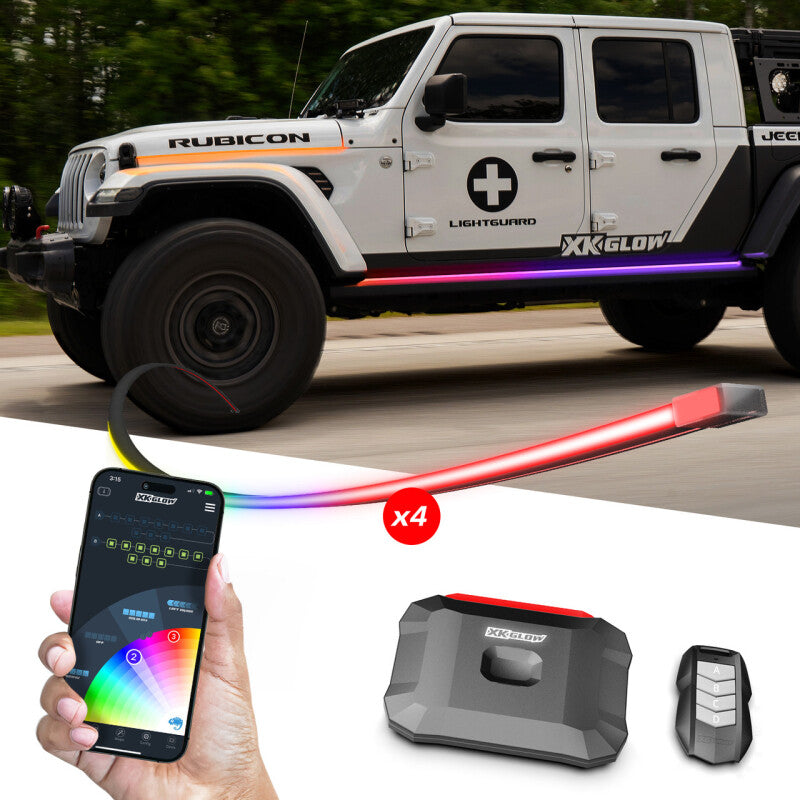 XK Glow Addressable Accent Light Strip Kit For Jeep - Case of 20