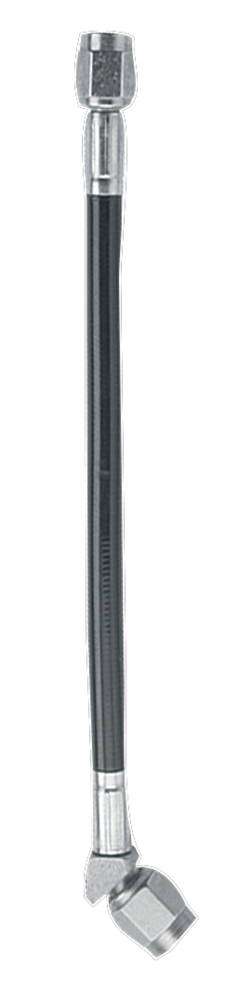 3an Black Covered PTFE Hose 16in OAL Str/45 Deg
