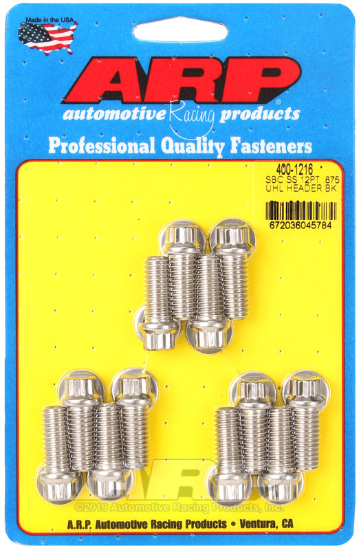 Header Bolt Kit - 12pt. 3/8 x .875 UHL (12)