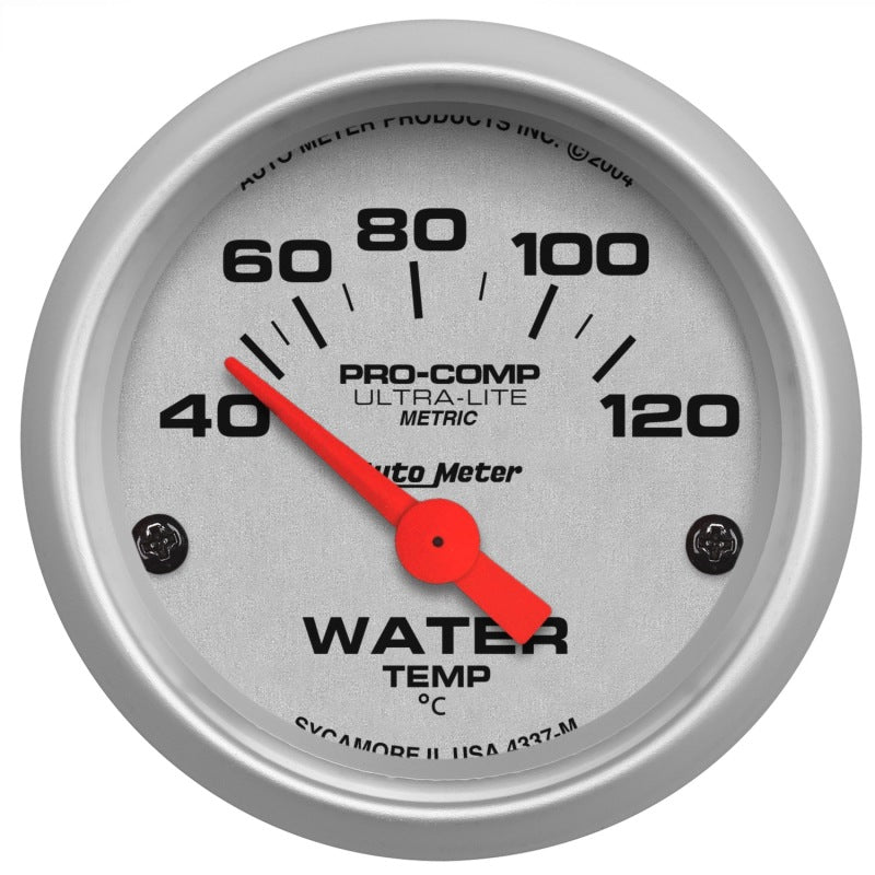 2-1/16 U/L Water Temp Gauge - Metric 40-120C